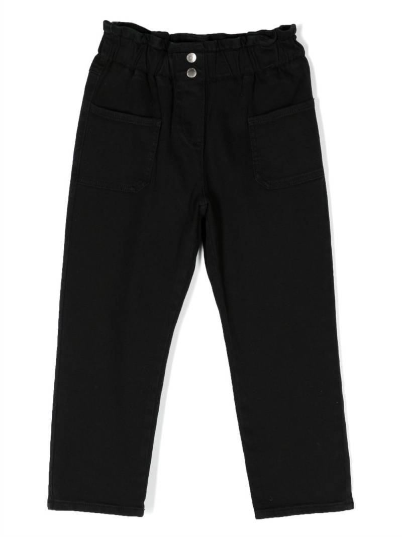 Stella McCartney Kids logo-patch elasticated-waistband trousers - Black von Stella McCartney Kids