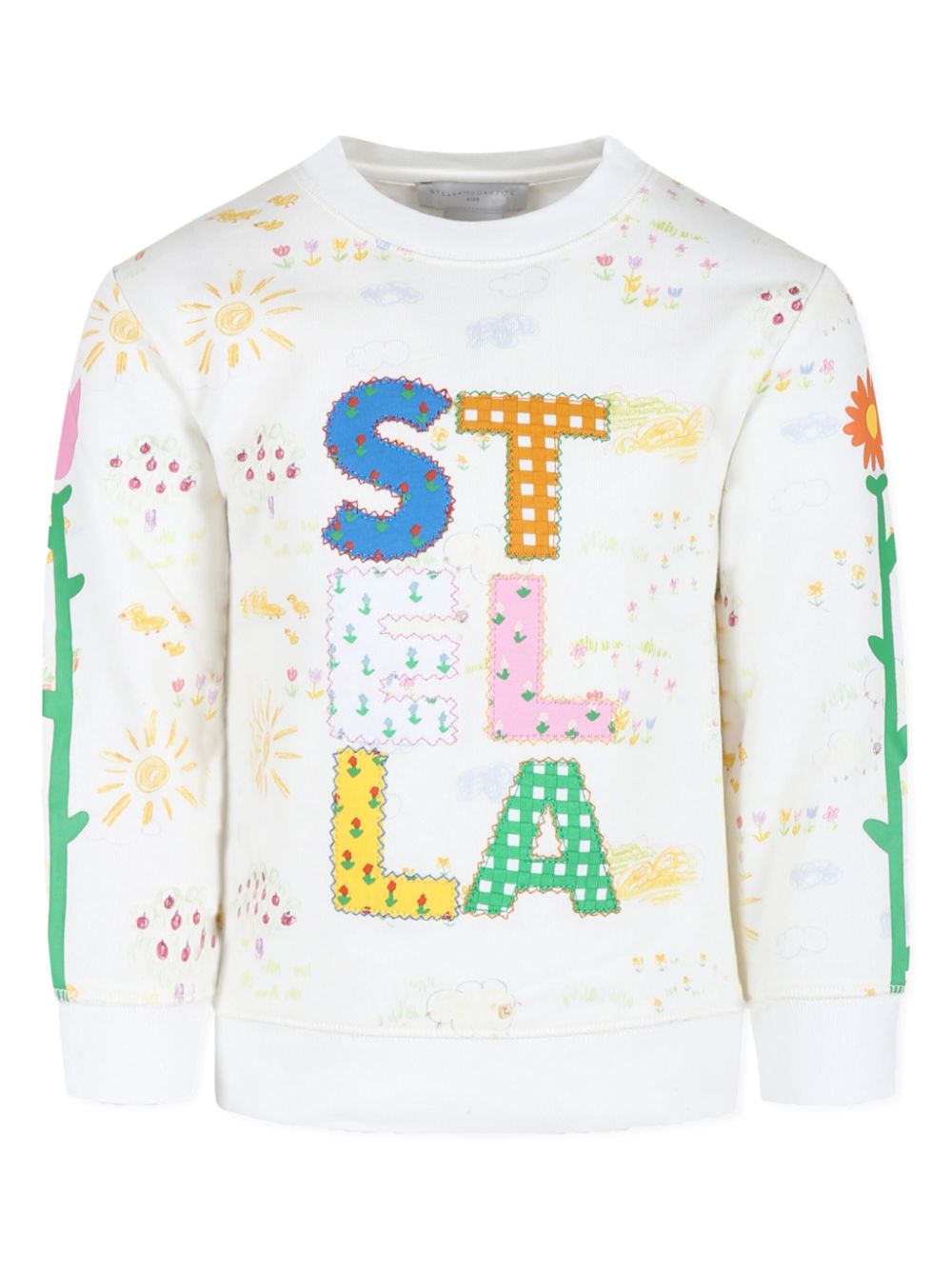 Stella McCartney Kids logo-patch sweatshirt - White von Stella McCartney Kids