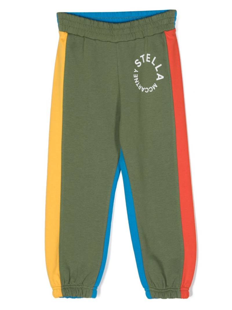 Stella McCartney Kids logo-print cotton blend track pants - Green von Stella McCartney Kids