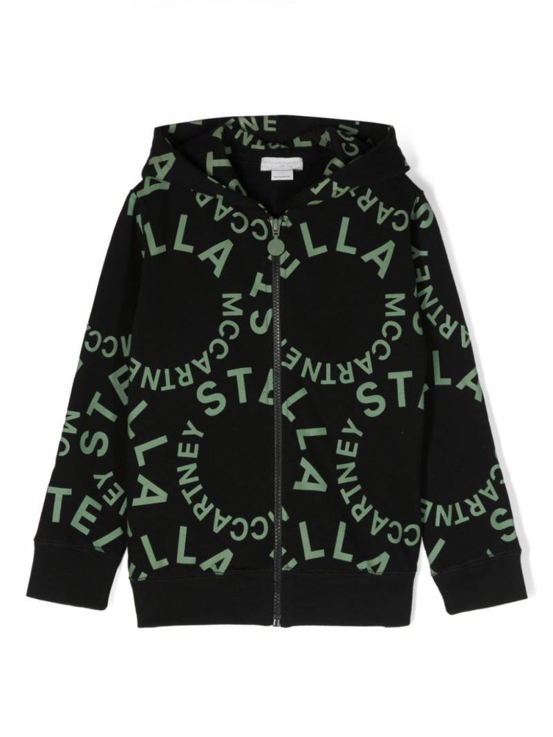 Stella McCartney Kids logo-print cotton jacket - Black von Stella McCartney Kids