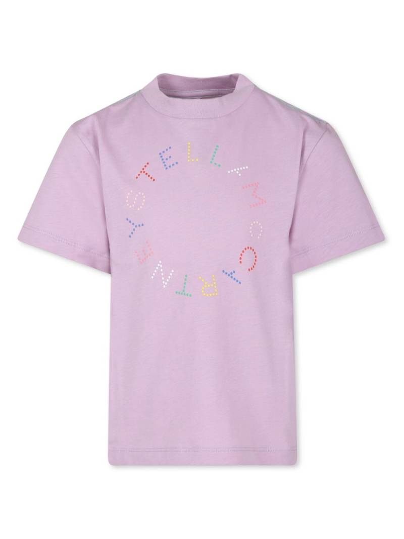 Stella McCartney Kids logo print cotton t-shirt - Pink von Stella McCartney Kids