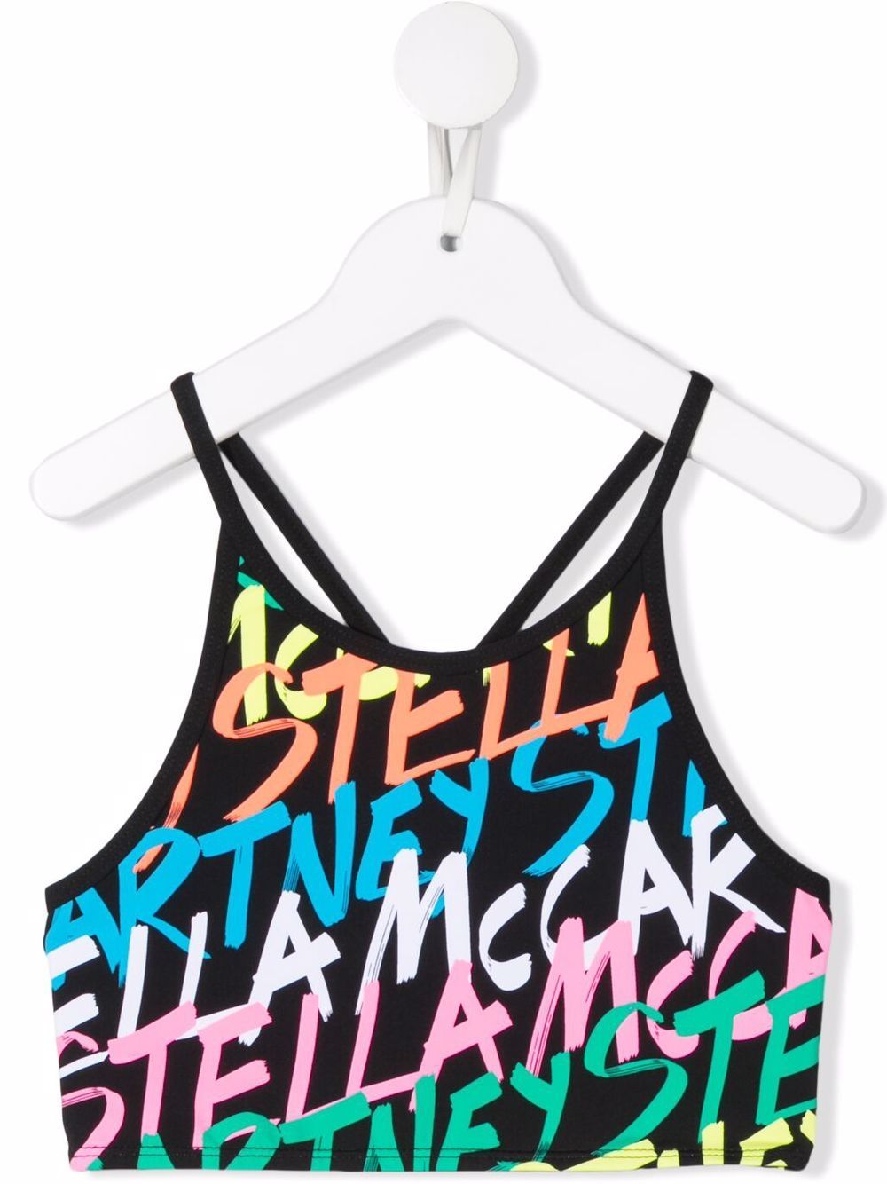 Stella McCartney Kids logo-print cropped top - Black von Stella McCartney Kids