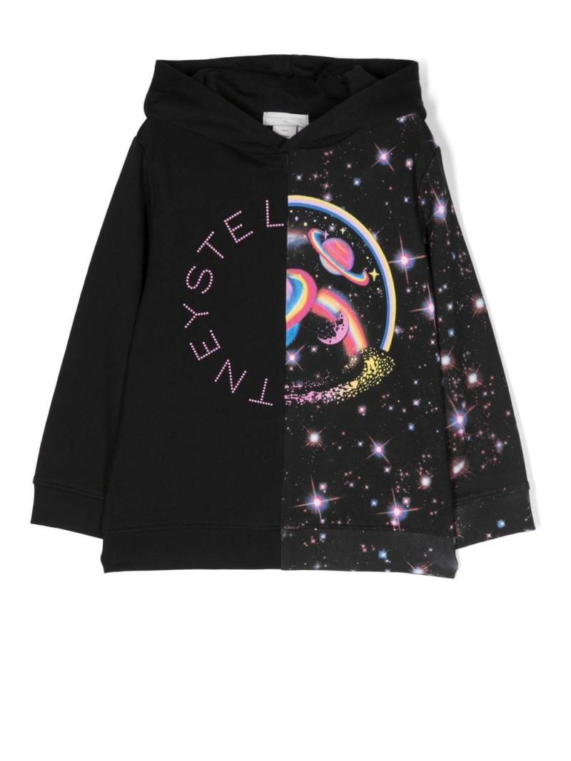 Stella McCartney Kids logo-print long-sleeve hoodie - Black von Stella McCartney Kids