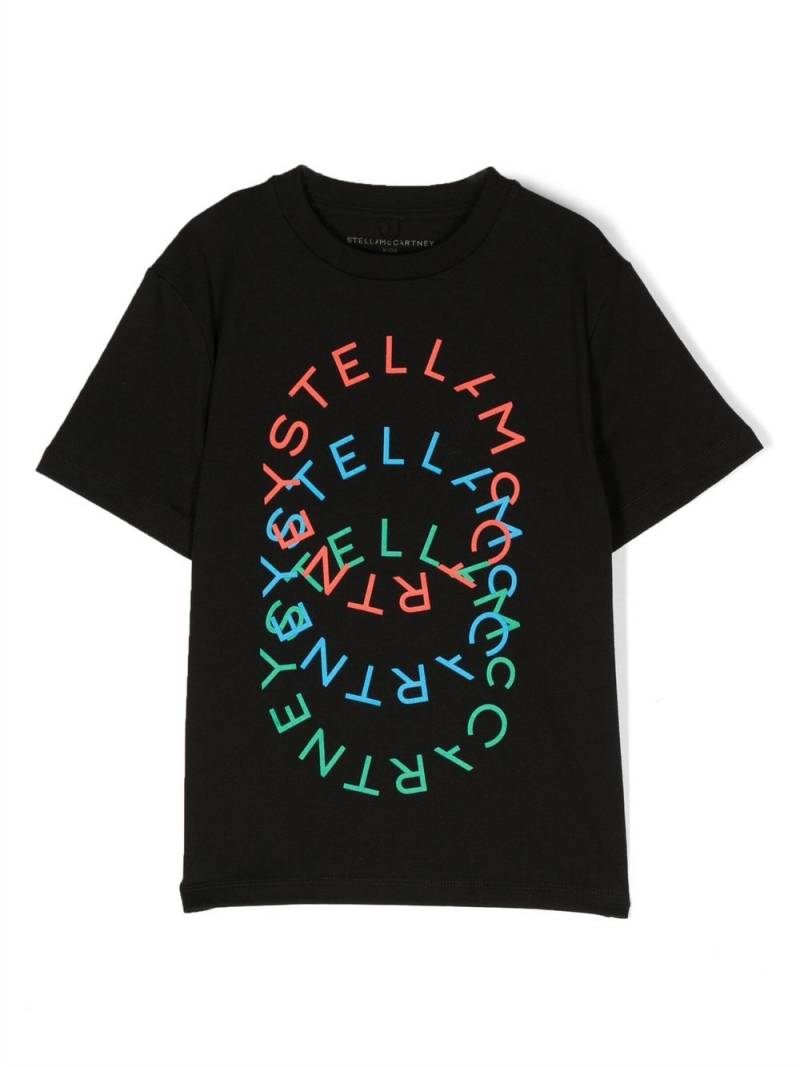 Stella McCartney Kids logo-print short-sleeve T-shirt - Black von Stella McCartney Kids