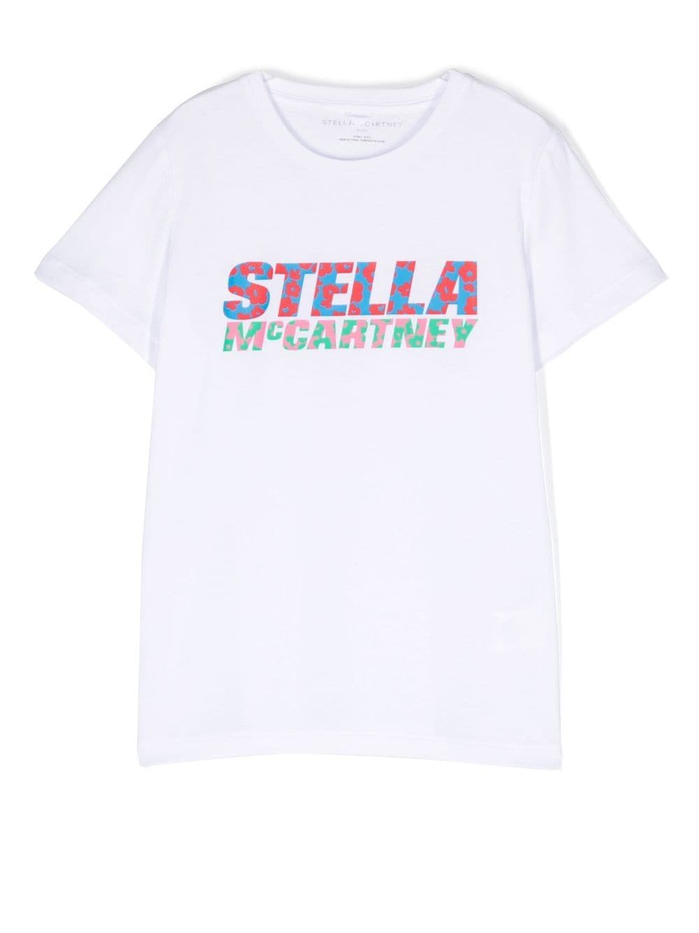 Stella McCartney Kids logo-print short-sleeve T-shirt - White von Stella McCartney Kids