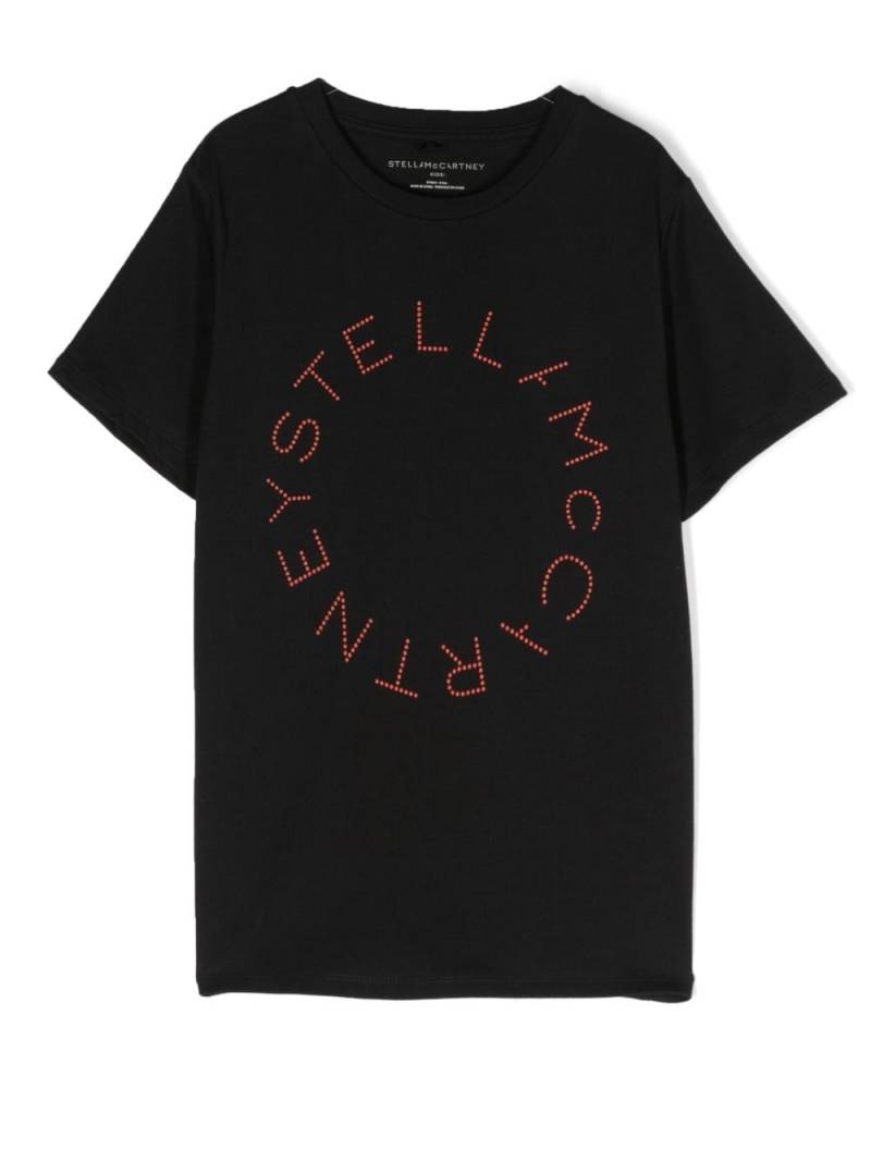 Stella McCartney Kids logo-print sustainable-cotton T-shirt - Black von Stella McCartney Kids