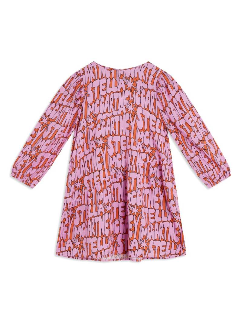 Stella McCartney Kids logo-print woven dress - Pink von Stella McCartney Kids