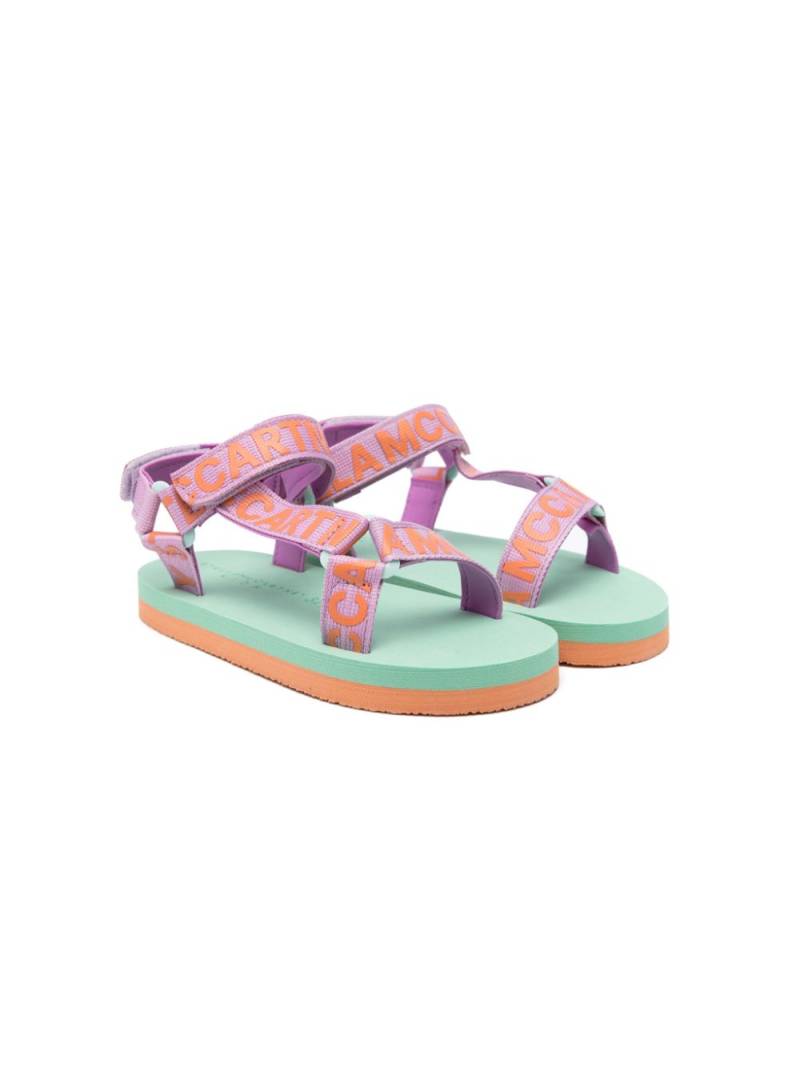 Stella McCartney Kids logo-tape sandals - Purple von Stella McCartney Kids