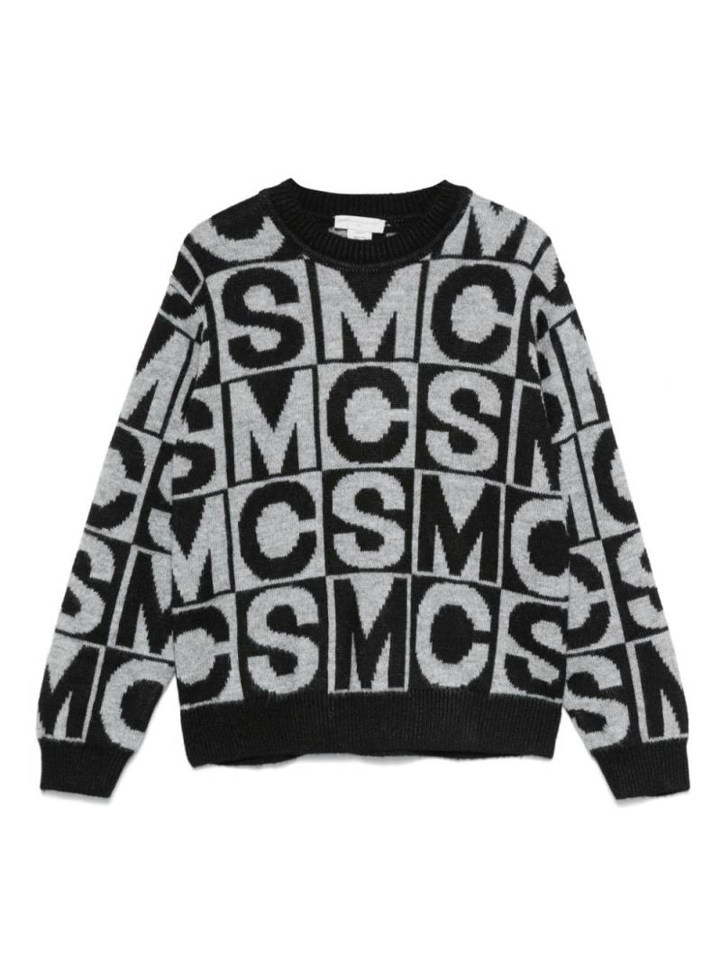 Stella McCartney Kids monogram-jacquard sweater - Black von Stella McCartney Kids