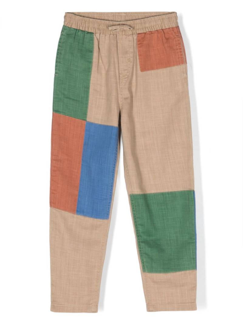 Stella McCartney Kids patchwork cotton trousers - Neutrals von Stella McCartney Kids