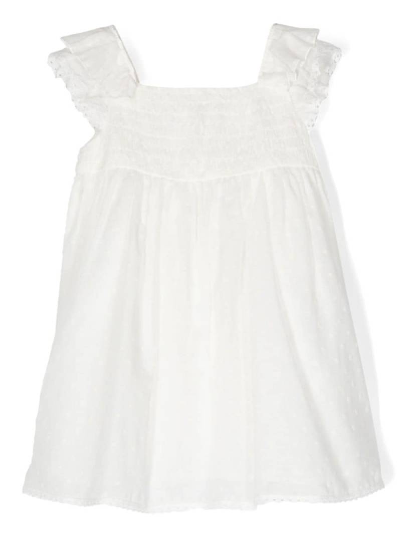 Stella McCartney Kids point d’esprit-pattern cotton dress - White von Stella McCartney Kids