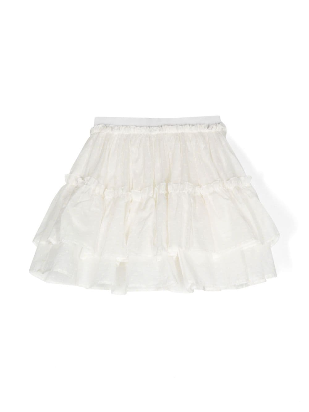 Stella McCartney Kids polka-dot tiered skirt - White von Stella McCartney Kids