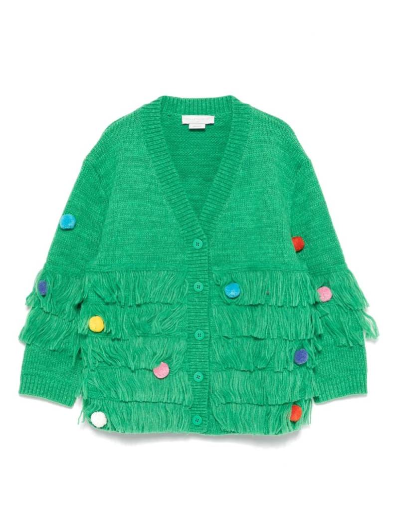 Stella McCartney Kids pompom-detail cardigan - Green von Stella McCartney Kids