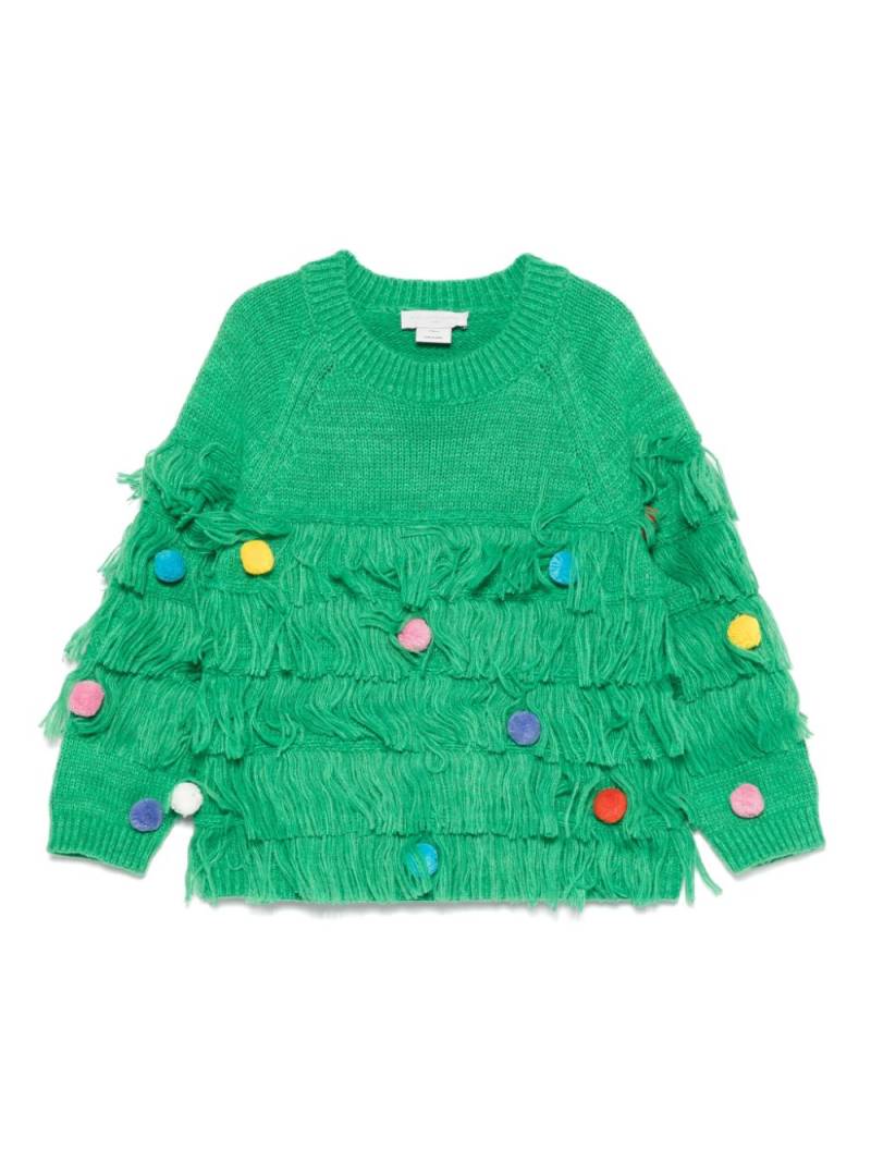 Stella McCartney Kids pompom-detail sweater - Green von Stella McCartney Kids