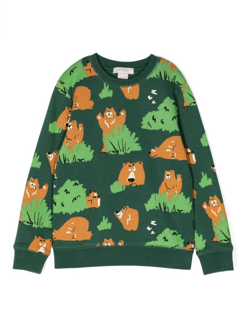 Stella McCartney Kids printed cotton sweatshirt - Green von Stella McCartney Kids