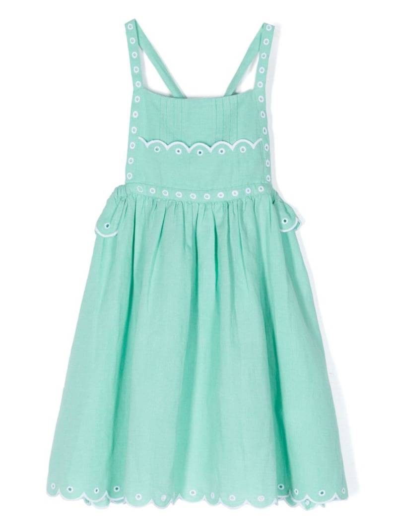 Stella McCartney Kids scallop-trim dress - Green von Stella McCartney Kids