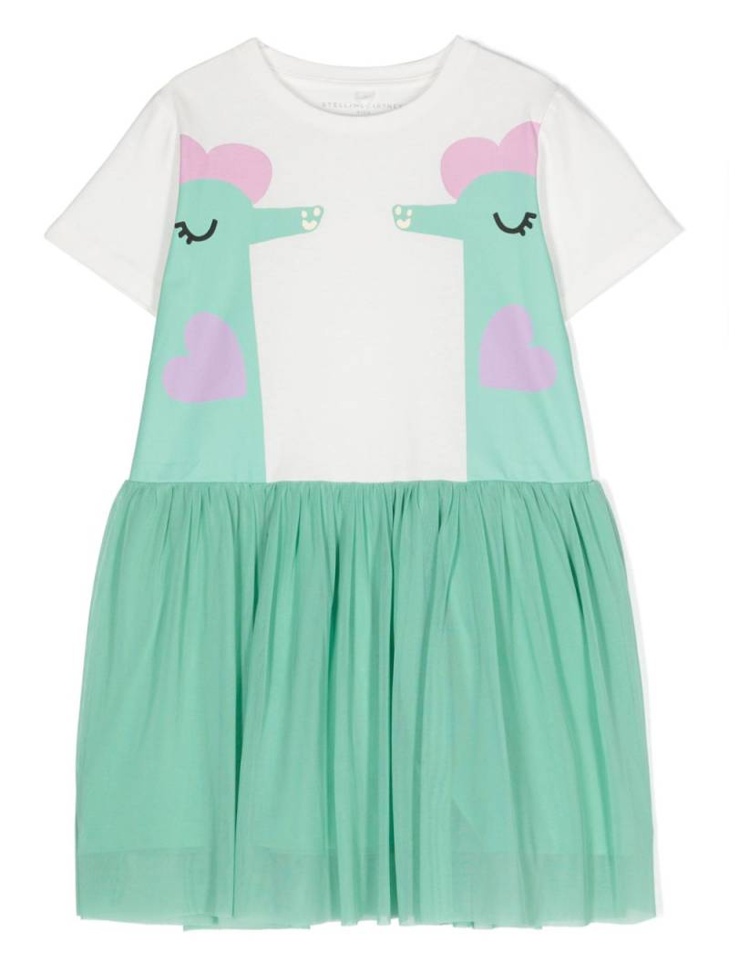 Stella McCartney Kids seahorse-print organic-cotton dress - Green von Stella McCartney Kids