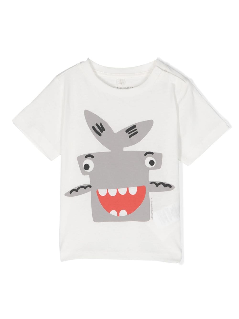 Stella McCartney Kids shark-printed cotton T-shirt - White von Stella McCartney Kids