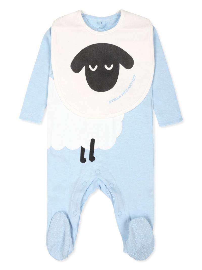 Stella McCartney Kids sheep-print cotton babygrow set - Blue von Stella McCartney Kids