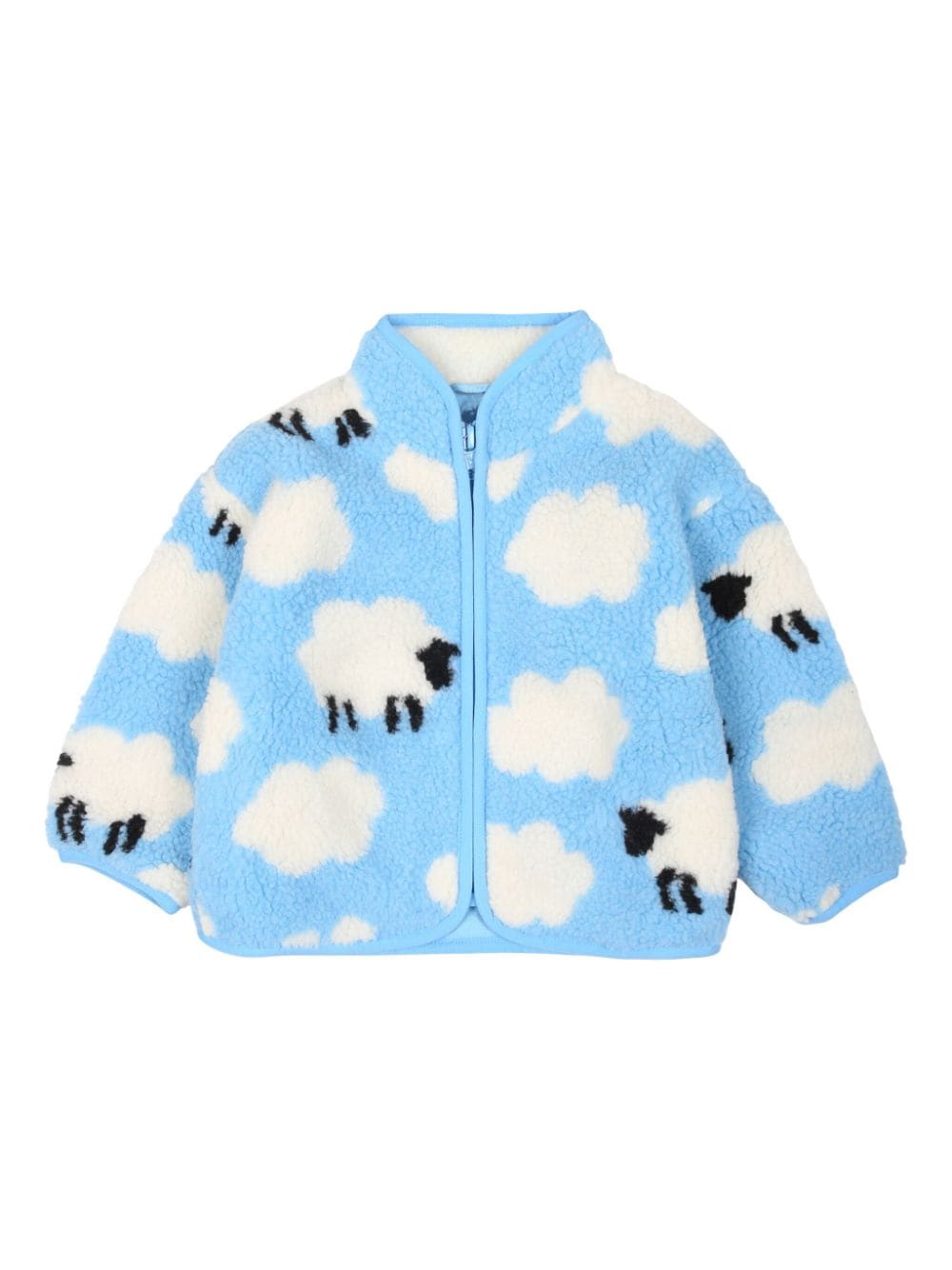 Stella McCartney Kids sheep-print fleece jacket - Blue von Stella McCartney Kids