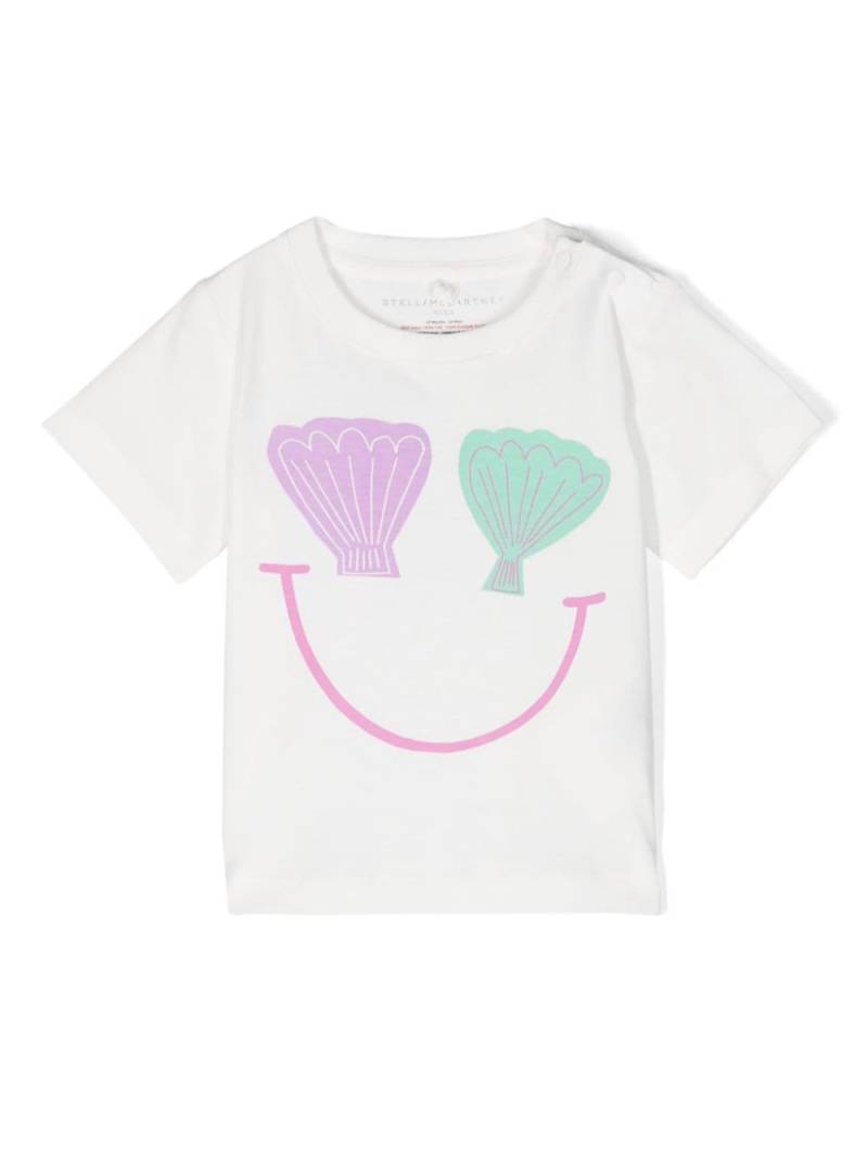 Stella McCartney Kids shell-print cotton T-shirt - White von Stella McCartney Kids