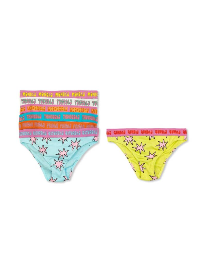 Stella McCartney Kids star-print briefs (set of seven) - Blue von Stella McCartney Kids