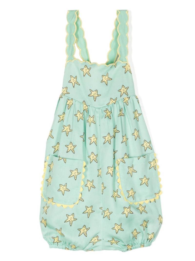 Stella McCartney Kids star-print cotton body - Green von Stella McCartney Kids