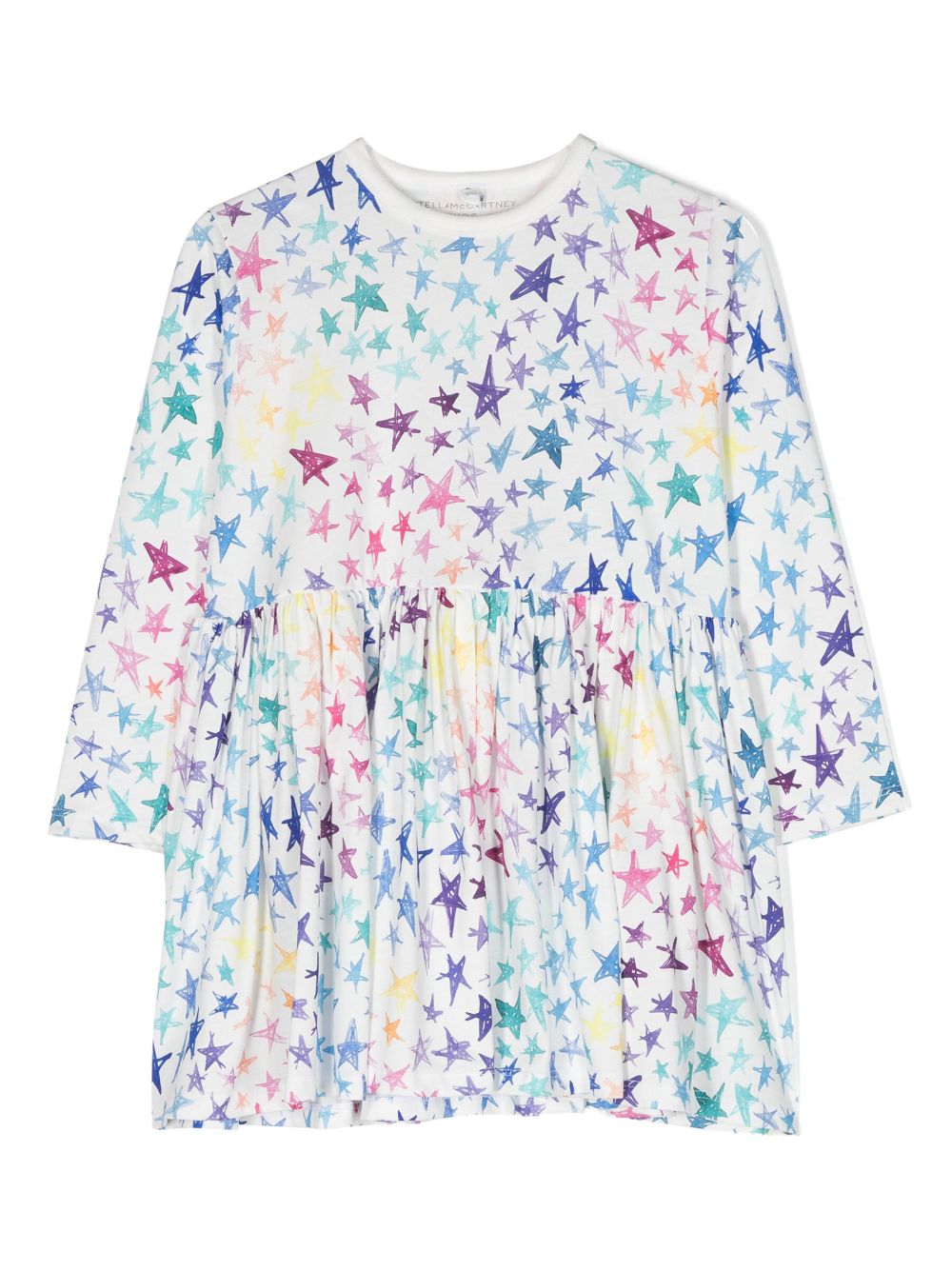 Stella McCartney Kids star-print cotton dress - White von Stella McCartney Kids