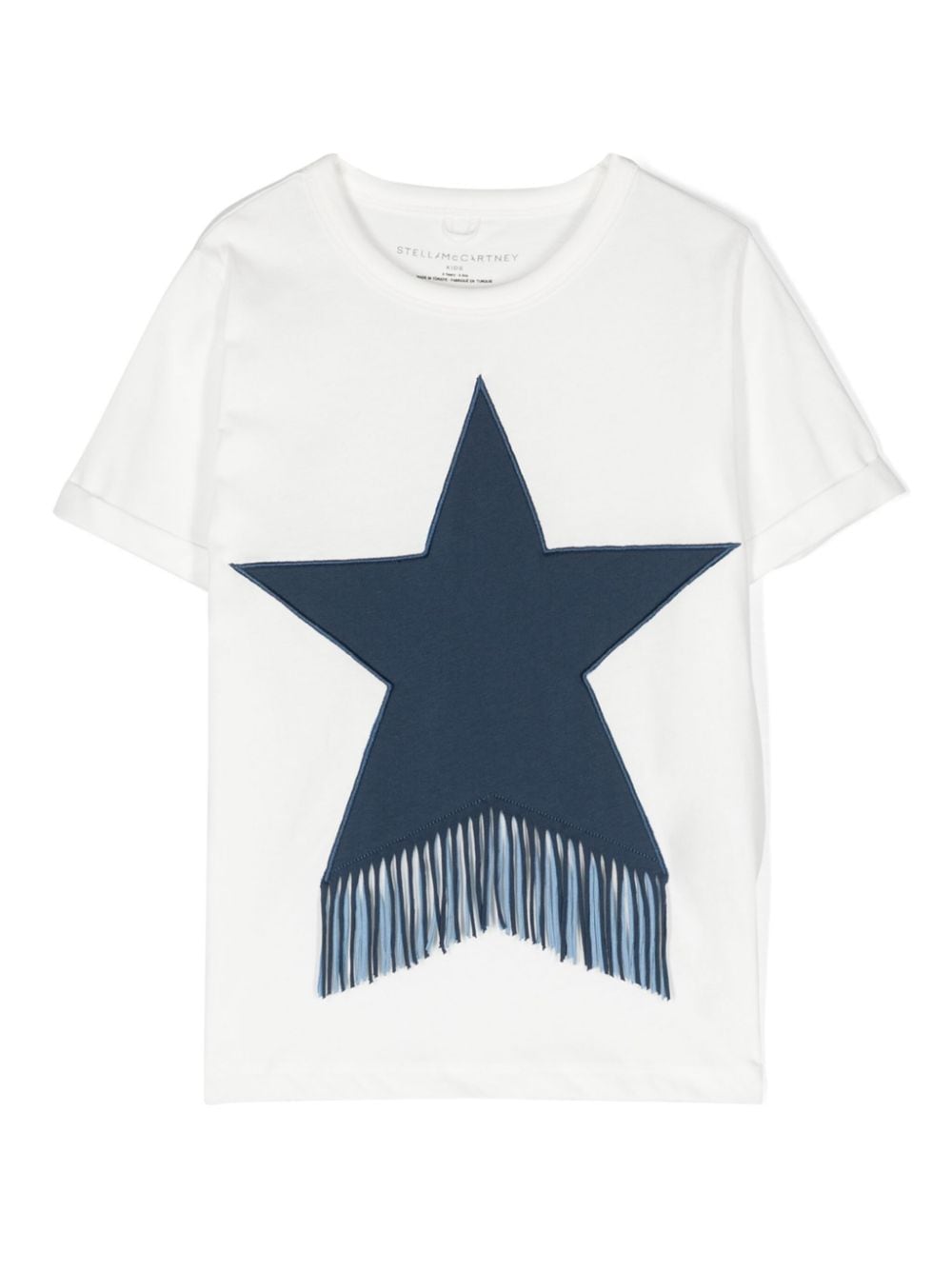 Stella McCartney Kids star-print fringe-detail T-shirt - White von Stella McCartney Kids