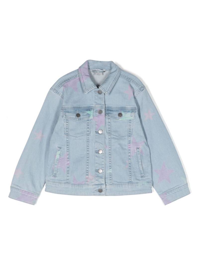 Stella McCartney Kids stars-print denim jacket - Blue von Stella McCartney Kids