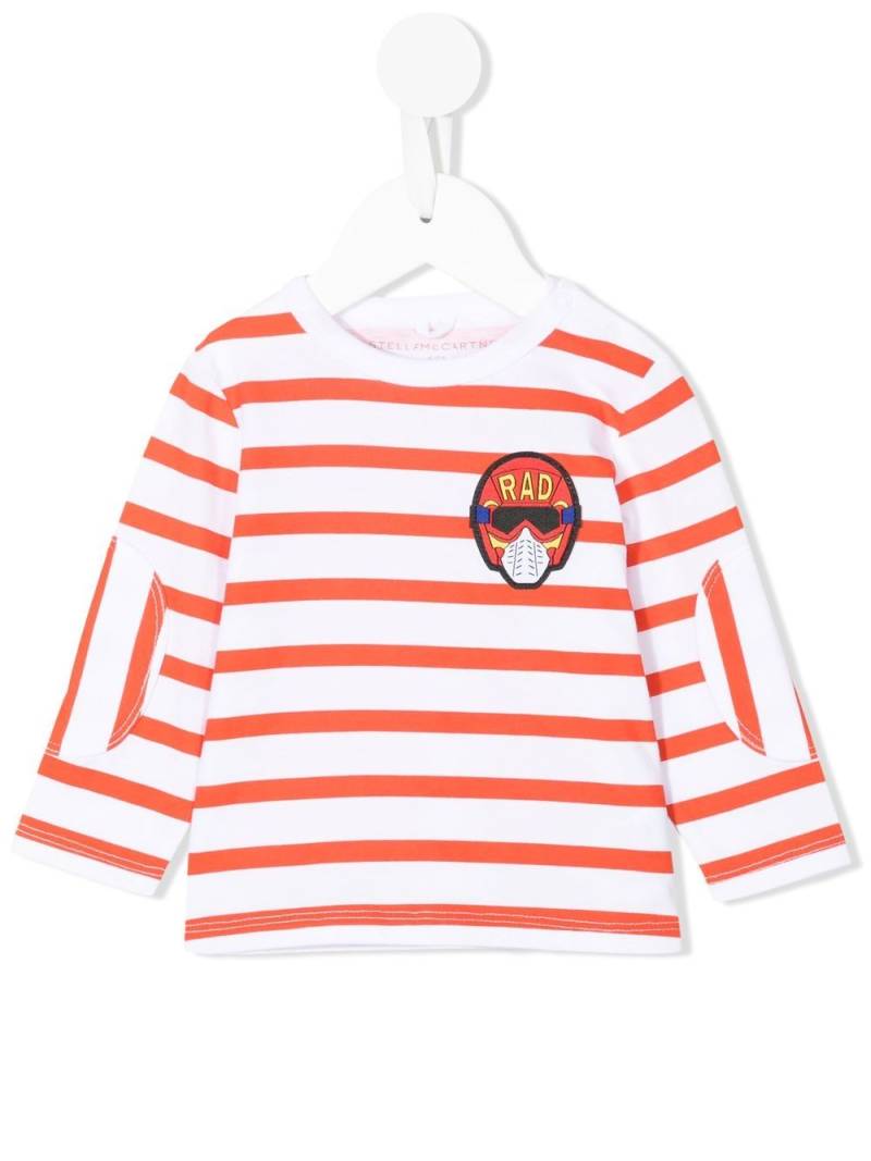 Stella McCartney Kids stripe-print Rad T-shirt - White von Stella McCartney Kids