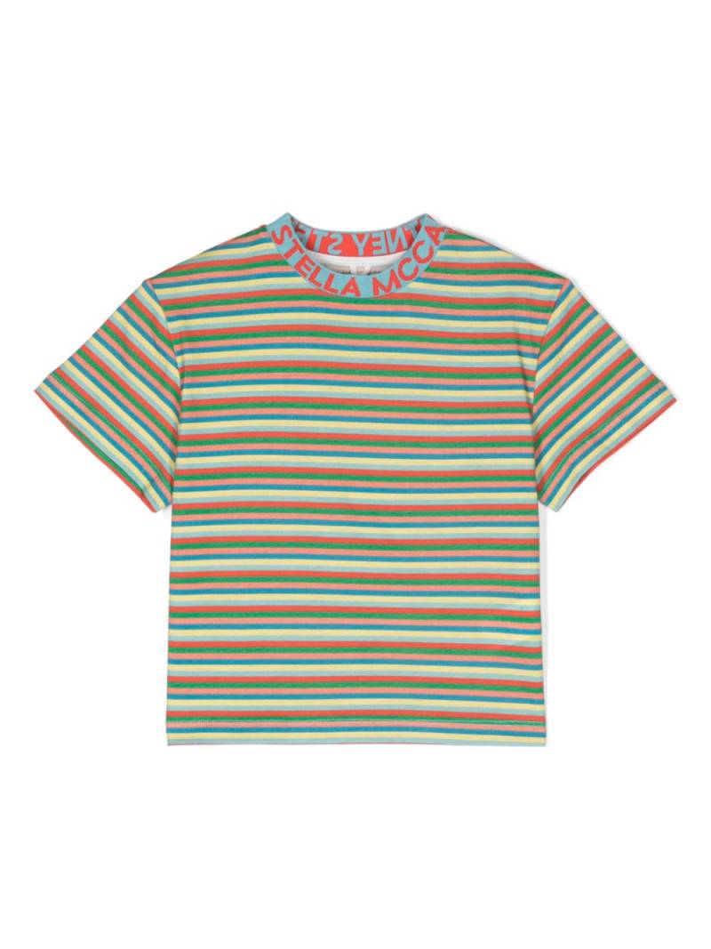 Stella McCartney Kids striped cotton T-shirt - Blue von Stella McCartney Kids