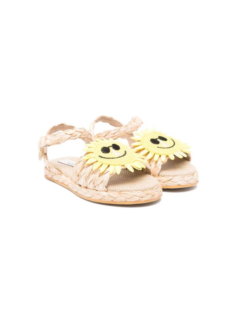 Stella McCartney Kids sun-appliqué slingback sandals - Brown von Stella McCartney Kids