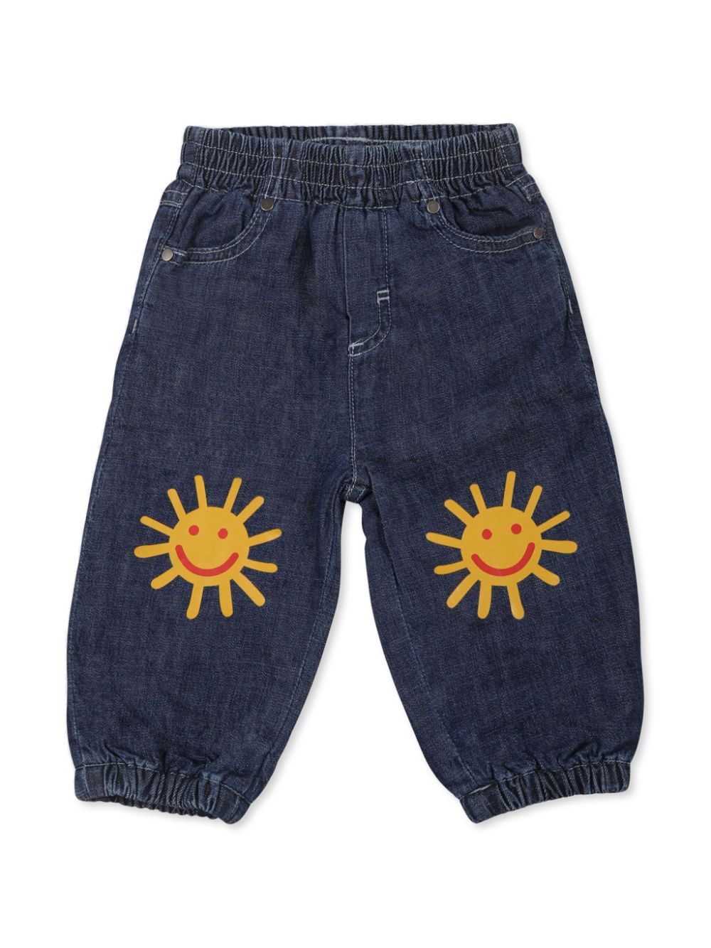 Stella McCartney Kids sun-print cotton jeans - Blue von Stella McCartney Kids