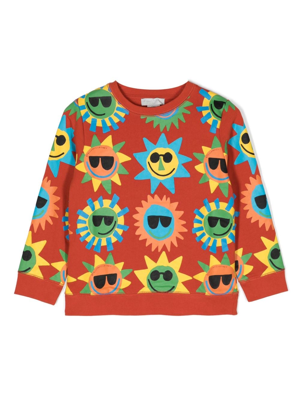 Stella McCartney Kids sun-print cotton sweatshirt - Red von Stella McCartney Kids