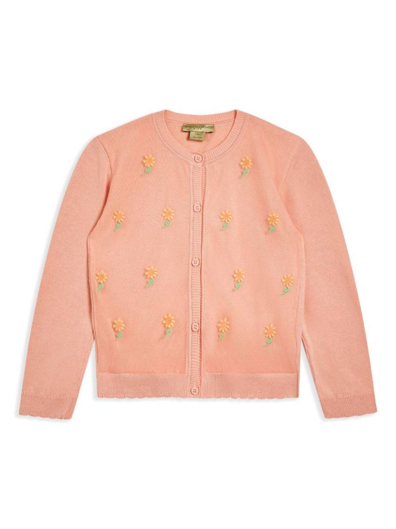 Stella McCartney Kids sunflower intarsia-knit cotton cardigan - Pink von Stella McCartney Kids