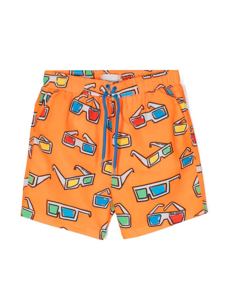 Stella McCartney Kids sunglasses-print swim shorts - Orange von Stella McCartney Kids