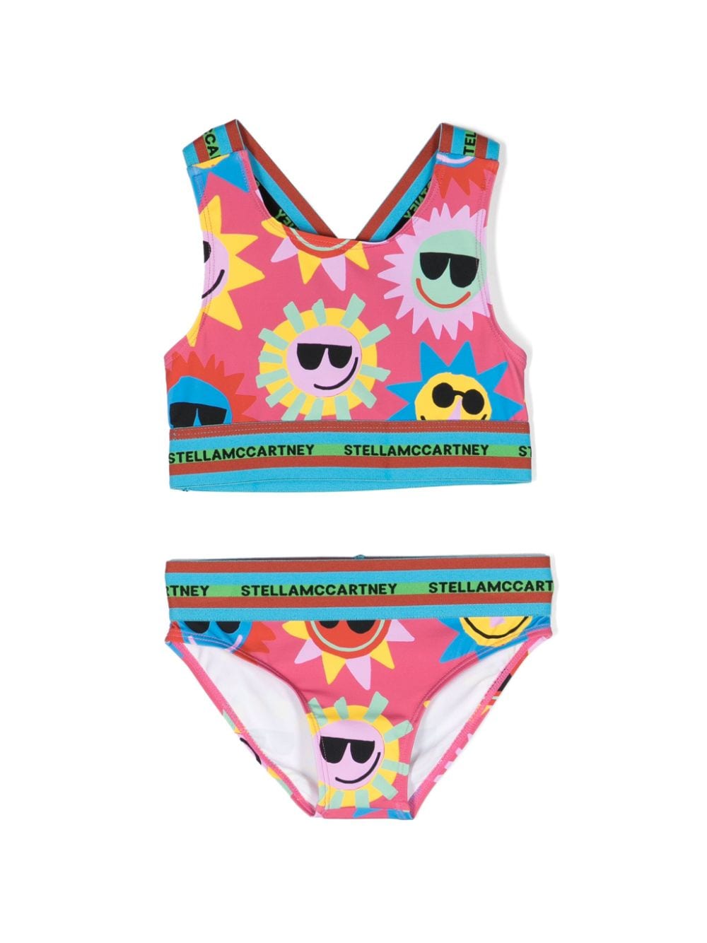 Stella McCartney Kids sunshine-print bikini set - Red von Stella McCartney Kids