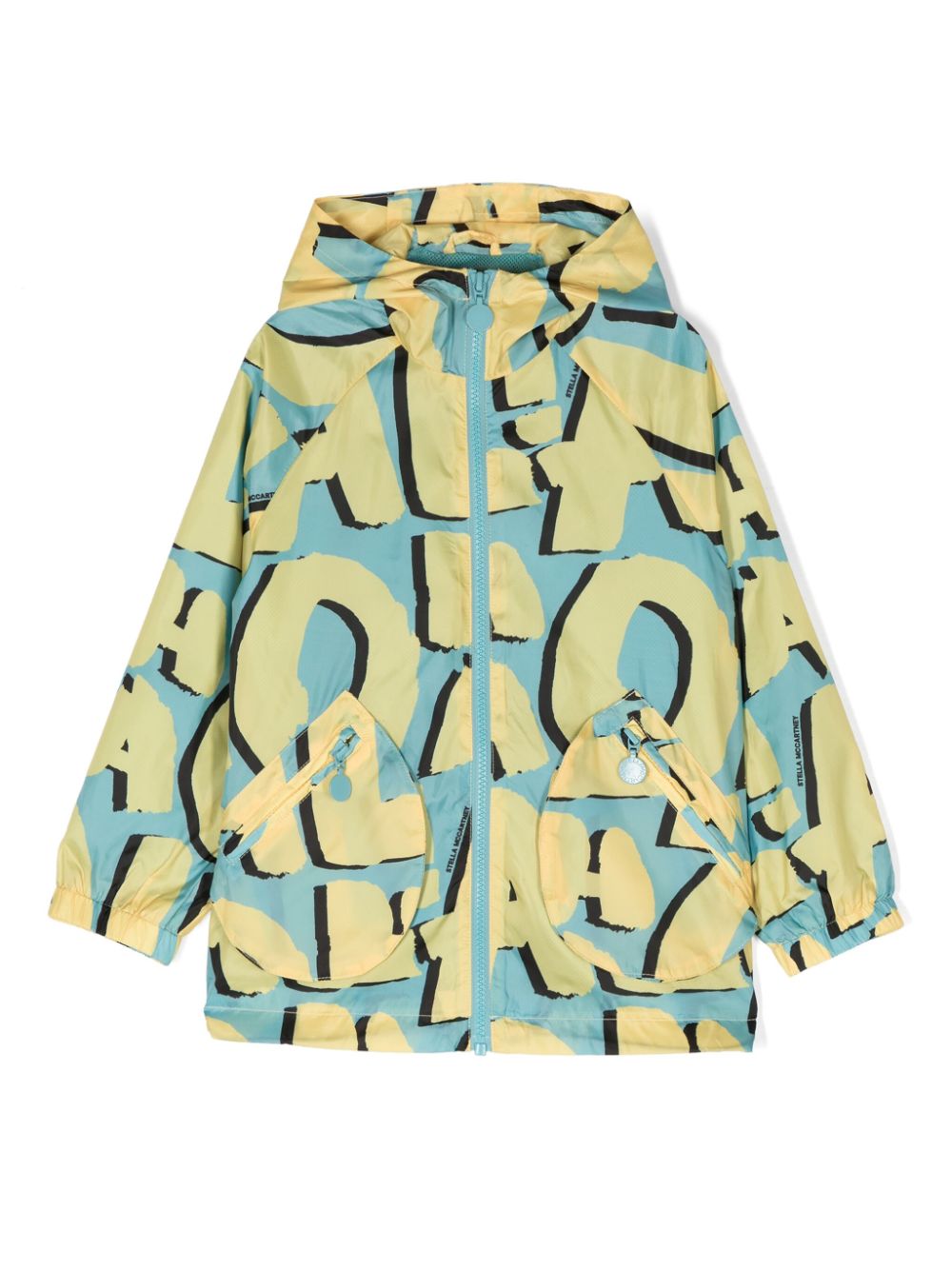 Stella McCartney Kids text-print hooded jacket - Yellow von Stella McCartney Kids