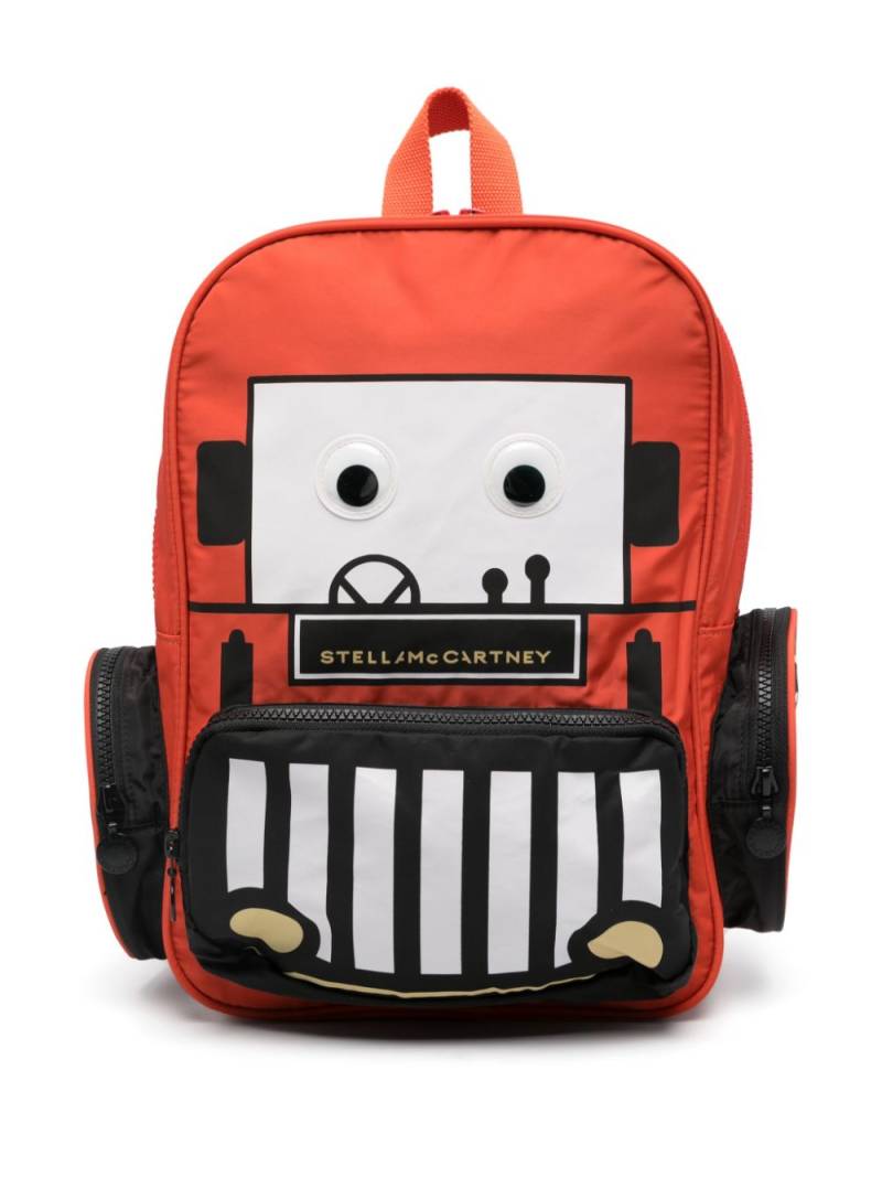 Stella McCartney Kids tractor-motif backpack - Orange von Stella McCartney Kids