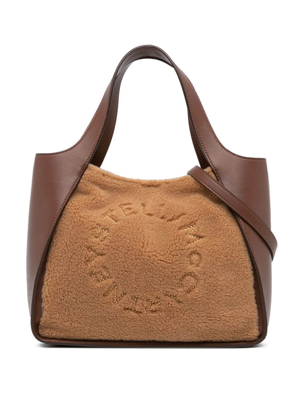 Stella McCartney Pre-Owned 2021 Faux Shearling Logo Teddy satchel - Brown von Stella McCartney Pre-Owned