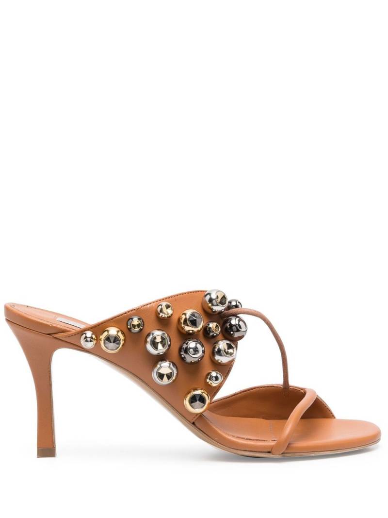 Stella McCartney 95mm stud-embellished open-toe mules - Brown von Stella McCartney