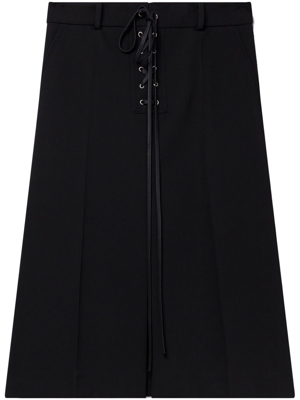 Stella McCartney A-line wool midi skirt - Black von Stella McCartney