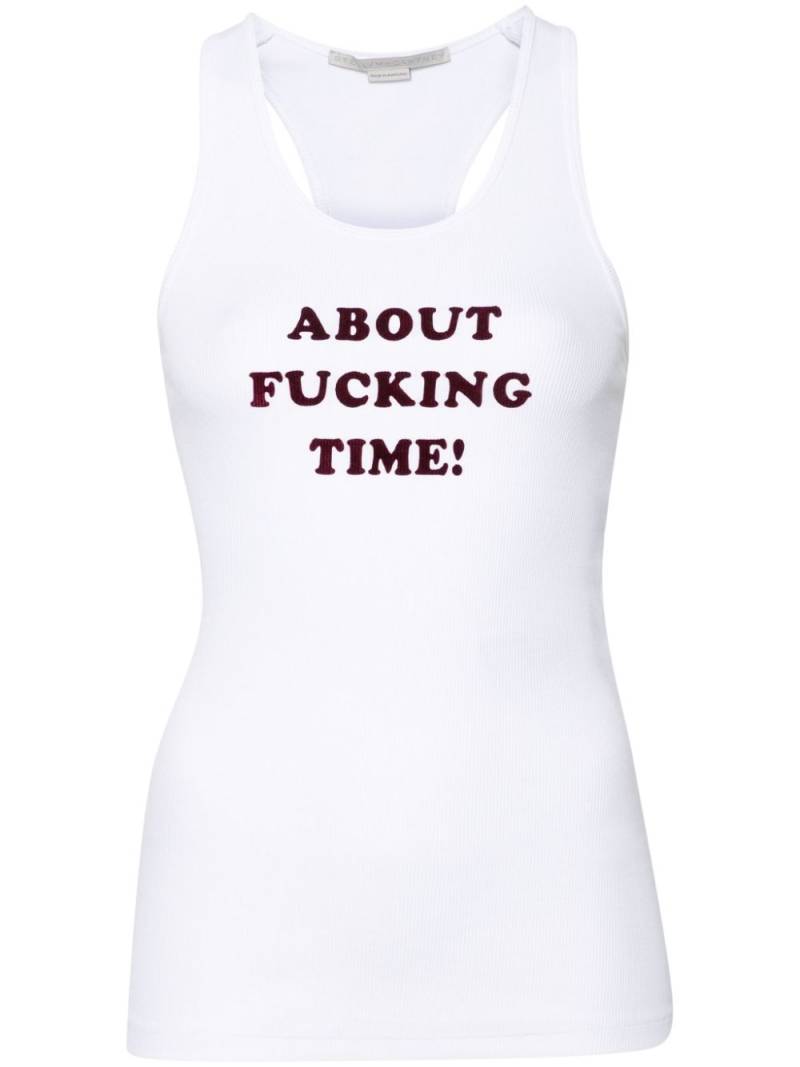 Stella McCartney About F* Time tank top - White von Stella McCartney