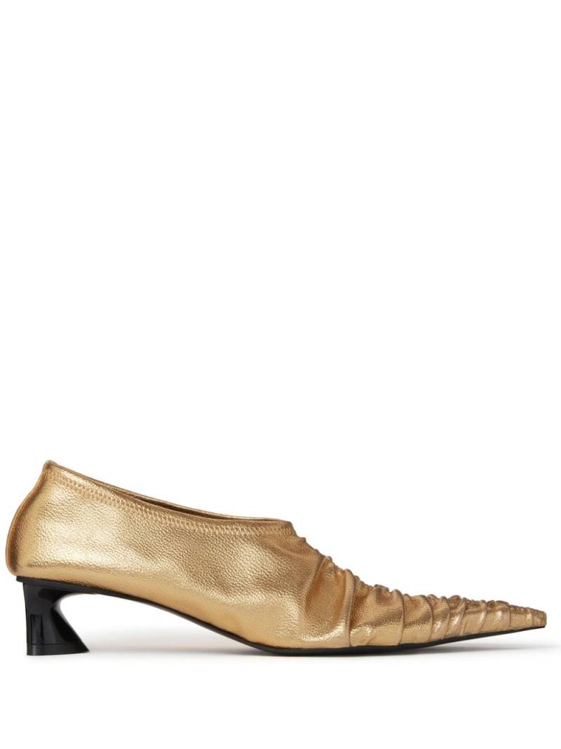 Stella McCartney Elsa 40mm metallic-finish pumps - Gold von Stella McCartney