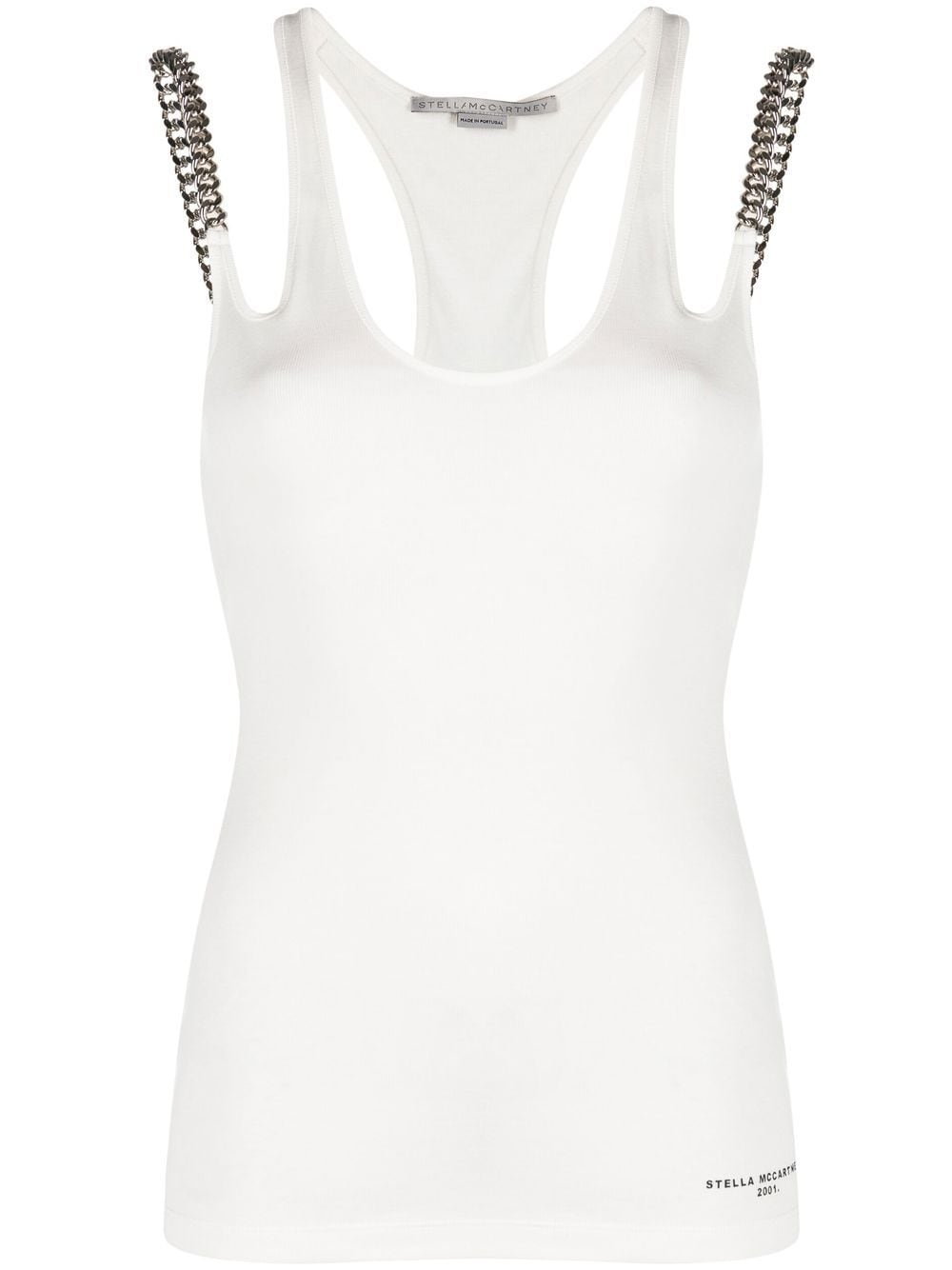 Stella McCartney Falabella-chain racerback vest top - White von Stella McCartney