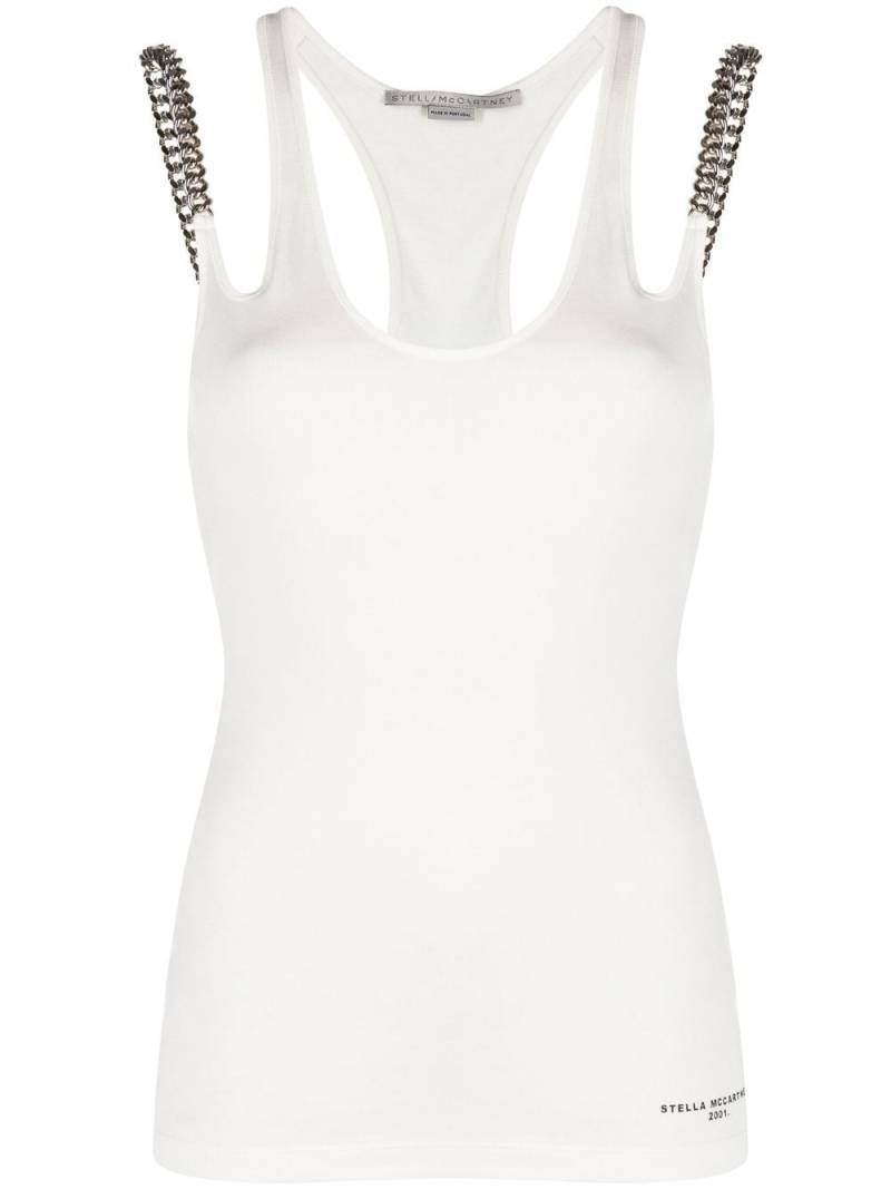 Stella McCartney Falabella-chain racerback vest top - White von Stella McCartney