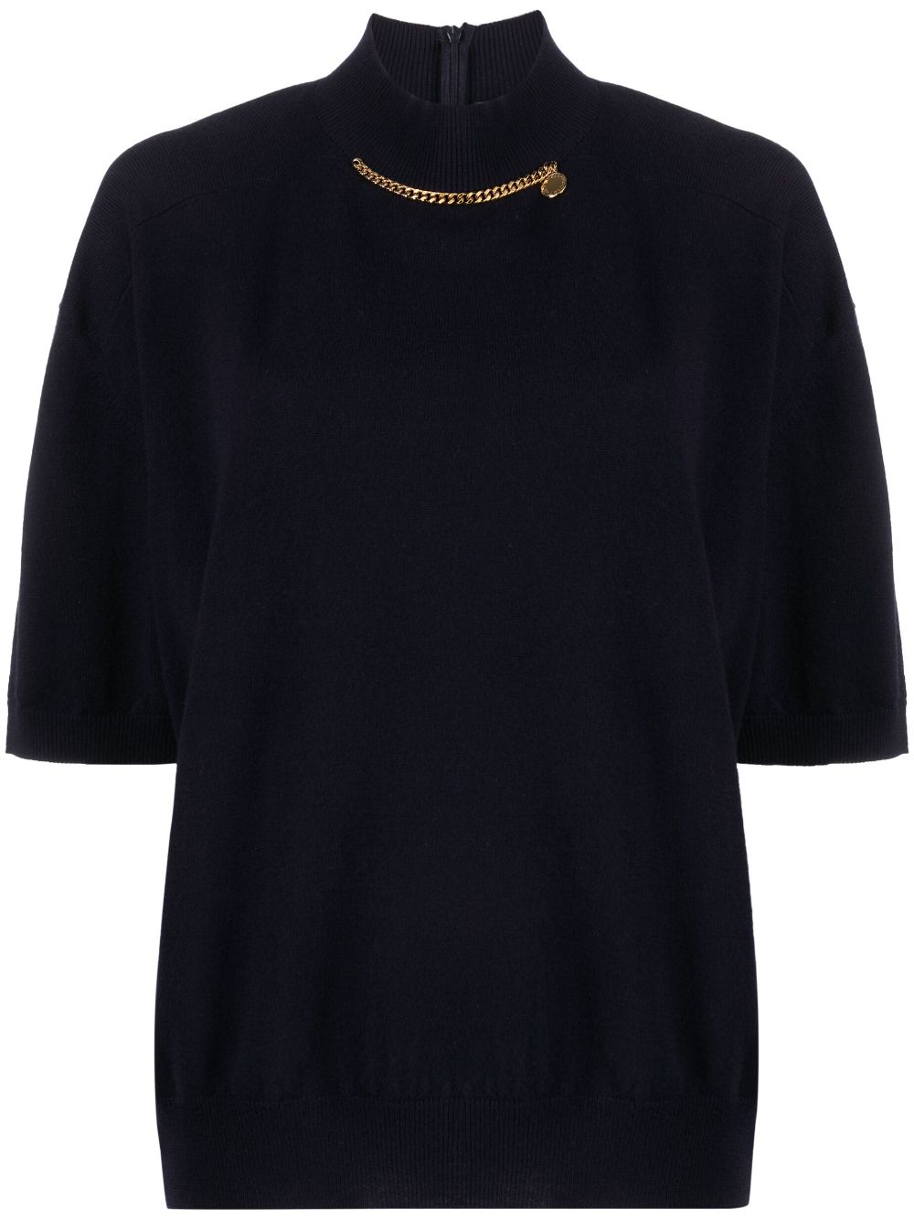 Stella McCartney Falabella high-neck wool blouse - Blue von Stella McCartney