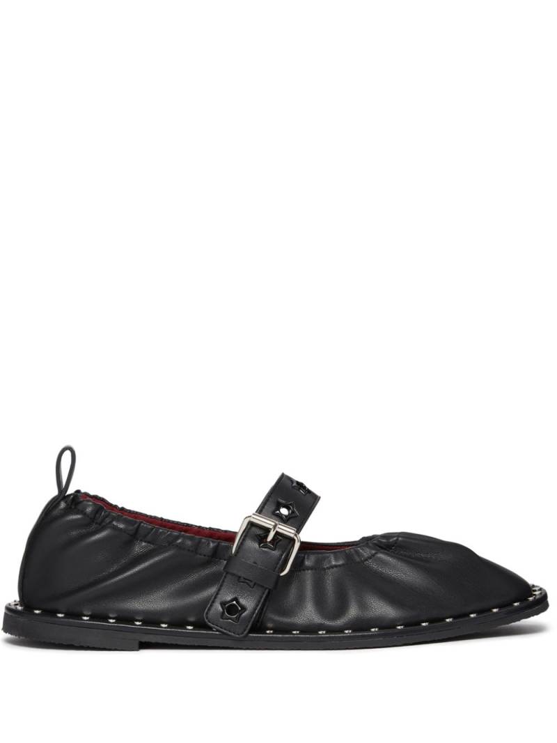 Stella McCartney Falabella studded ballerina shoes - Black von Stella McCartney