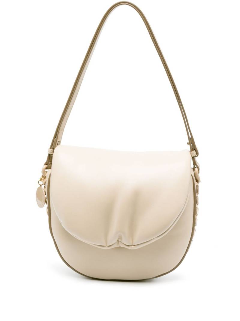 Stella McCartney Frayme chain-link faux-leather shoulder bag - Neutrals von Stella McCartney